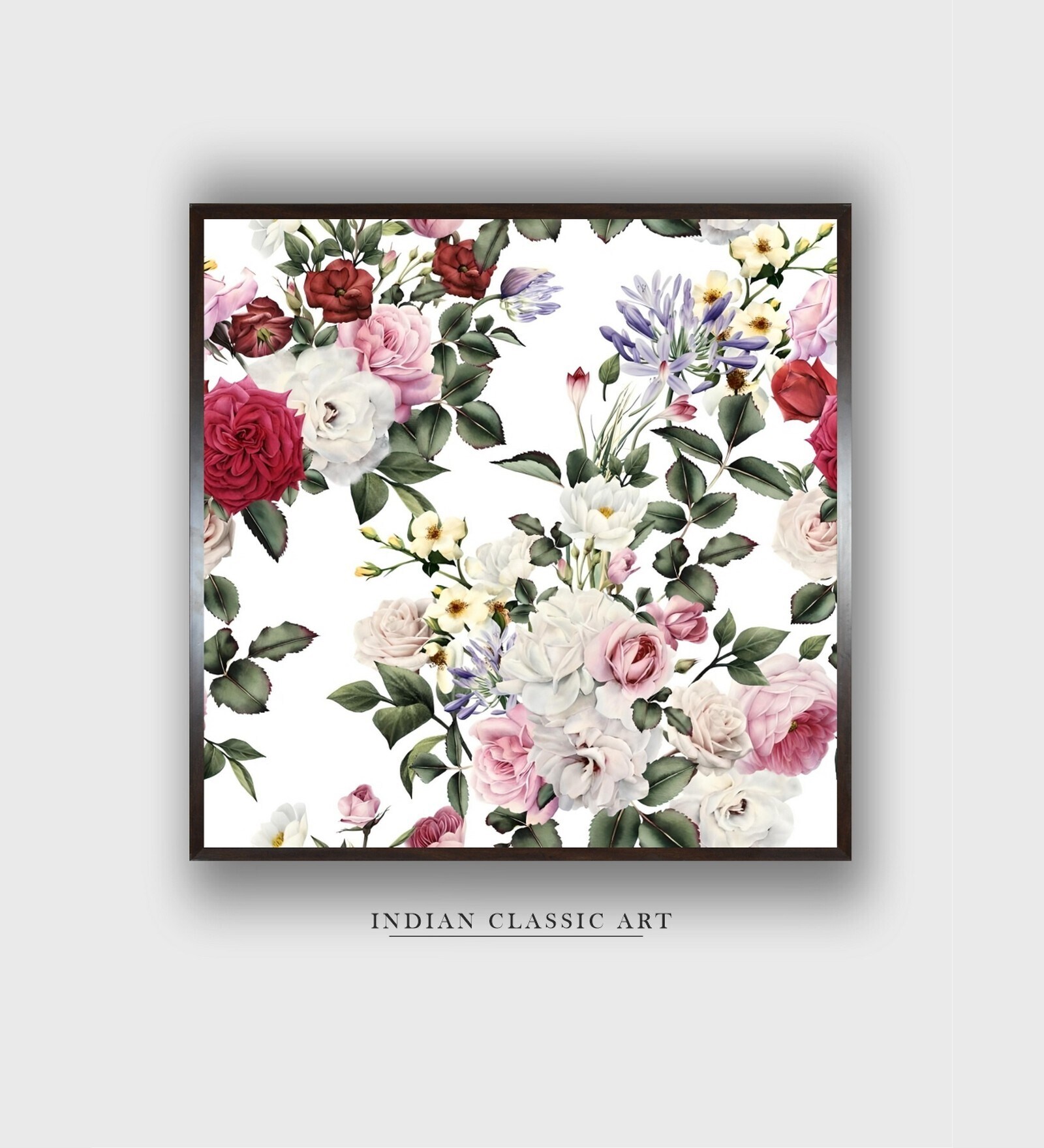 Brown Indian Canvas Framed Wall Painting