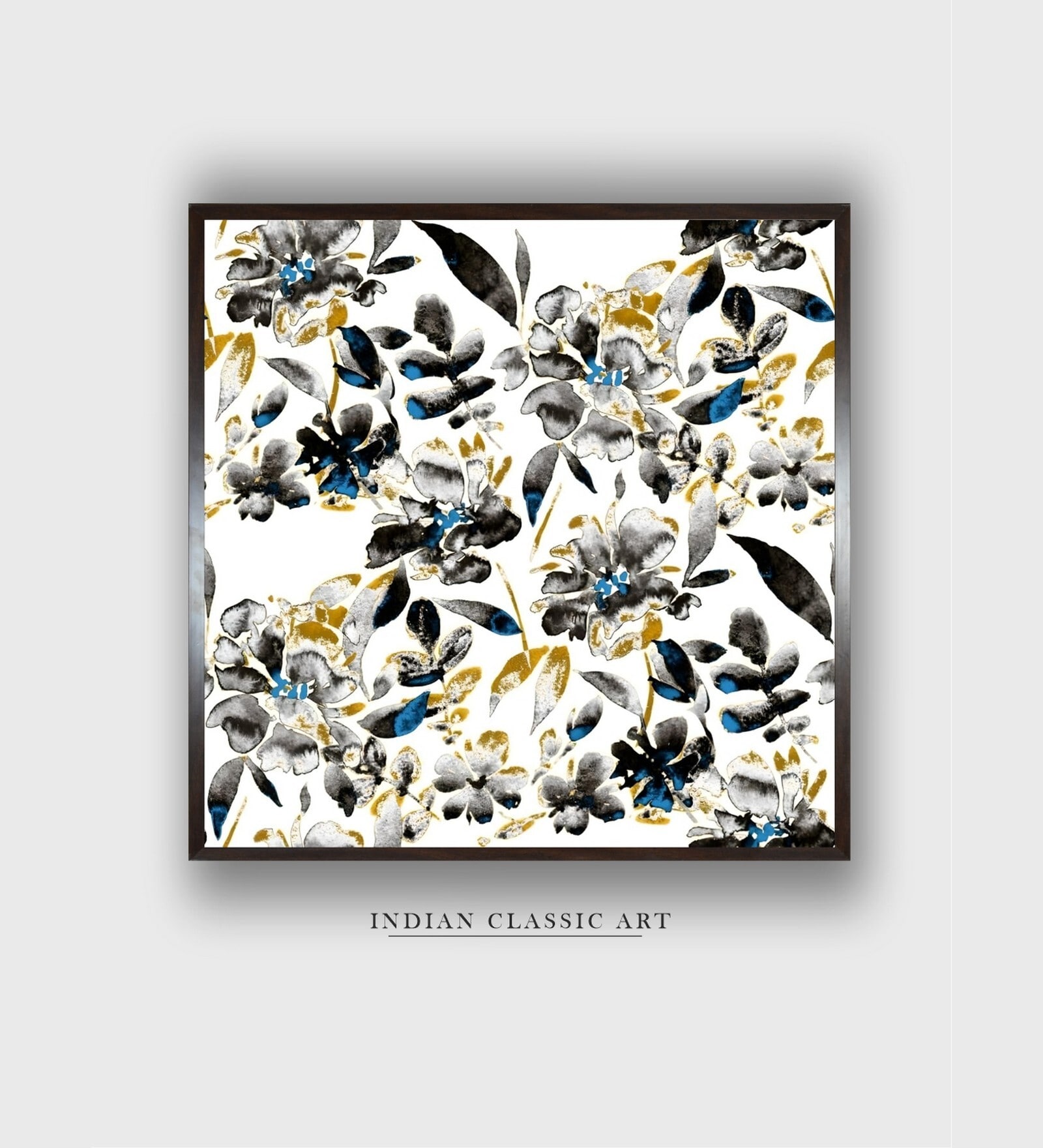 Brown Indian Canvas Framed Wall Painting