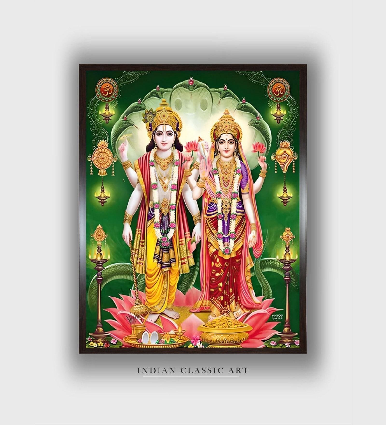 Ram Darbar Printed Canvas Framed Wall Painting