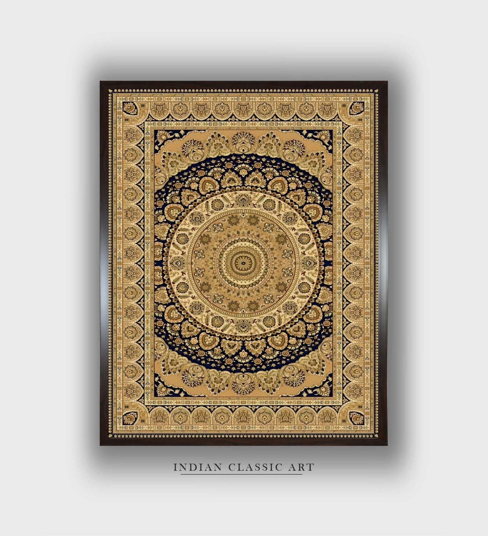 Red Indian Folk Art Canvas Framed Wall Painting