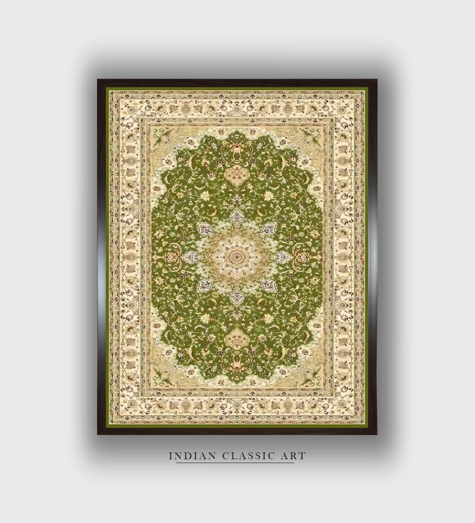 Red Indian Folk Art Canvas Framed Wall Painting