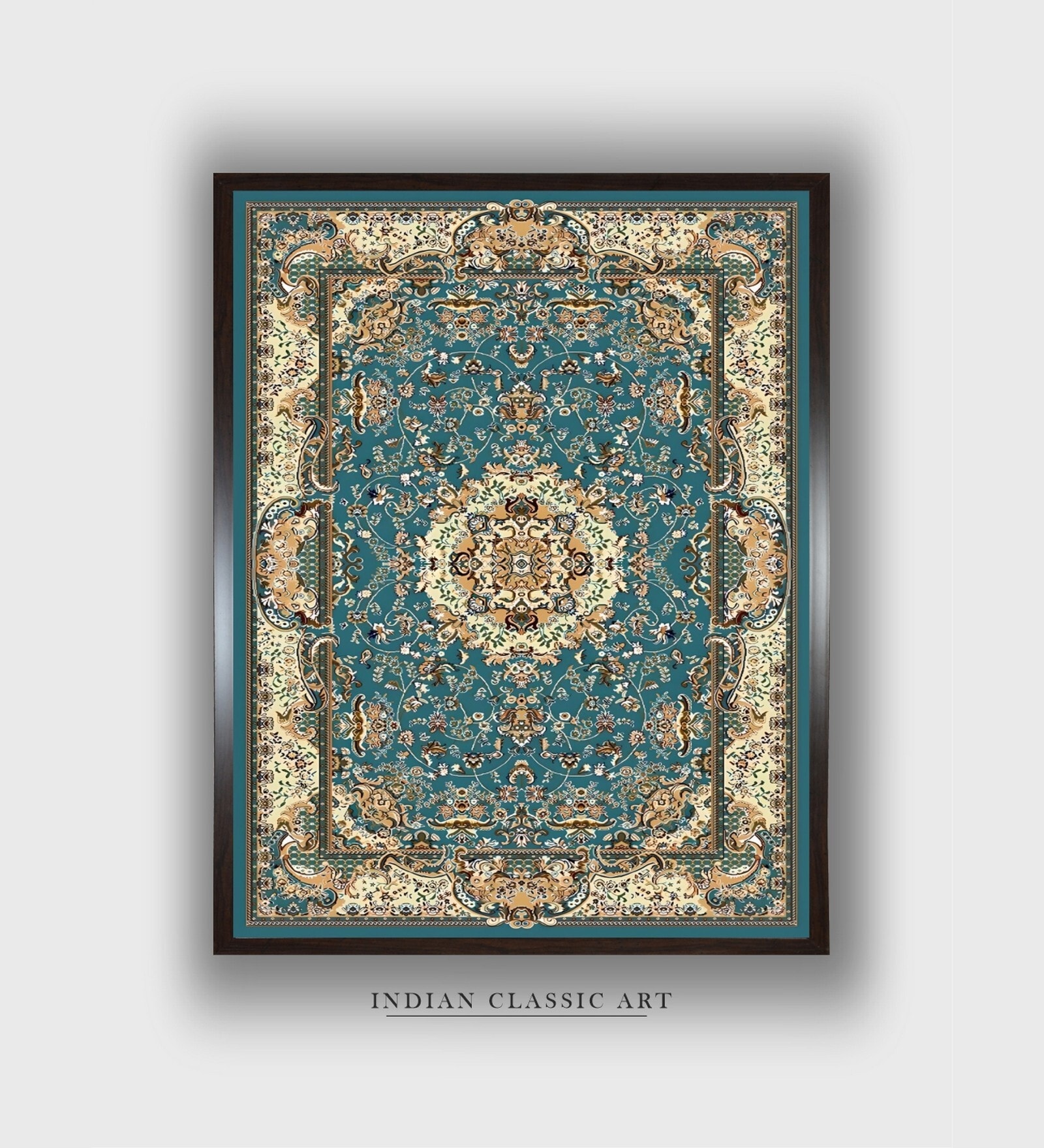 Red Indian Folk Art Canvas Framed Wall Painting