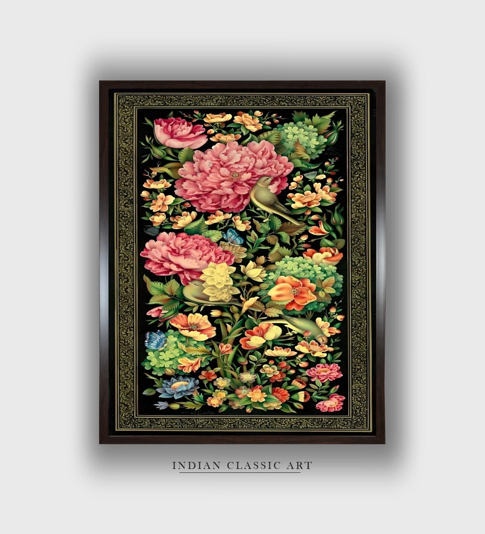 Floral Canvas Framed Wall Painting
