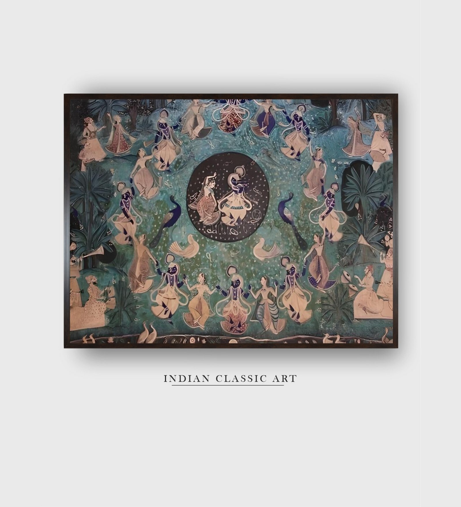 Pink Religious Canvas Framed Wall Painting