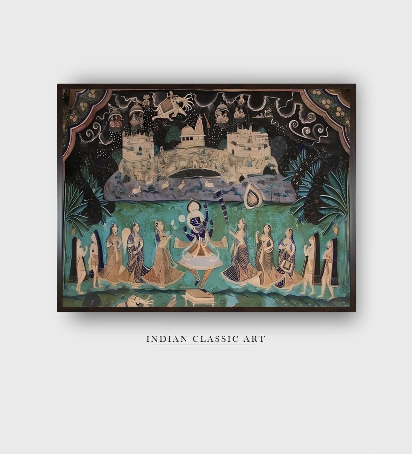 Pink Religious Canvas Framed Wall Painting