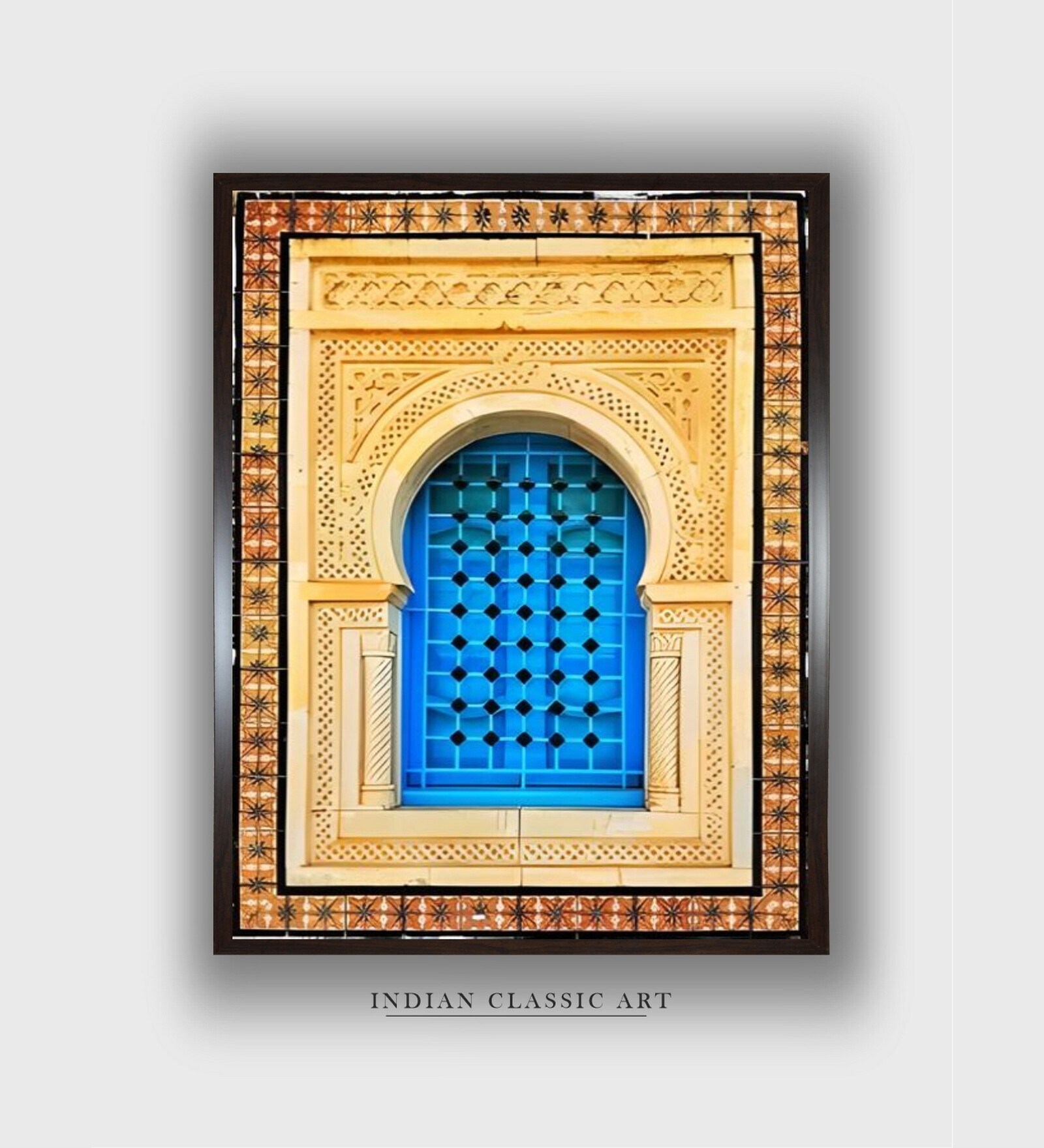 Vintage Door Canvas Framed Wall Painting