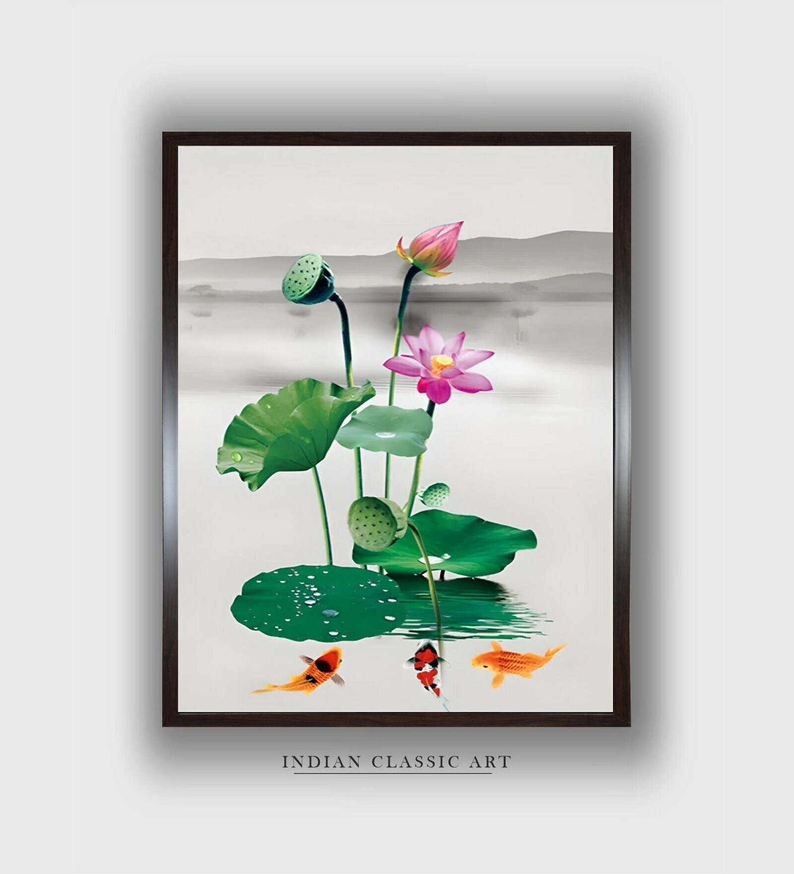 Indian Classic Pichwai Canvas Framed Wall Painting