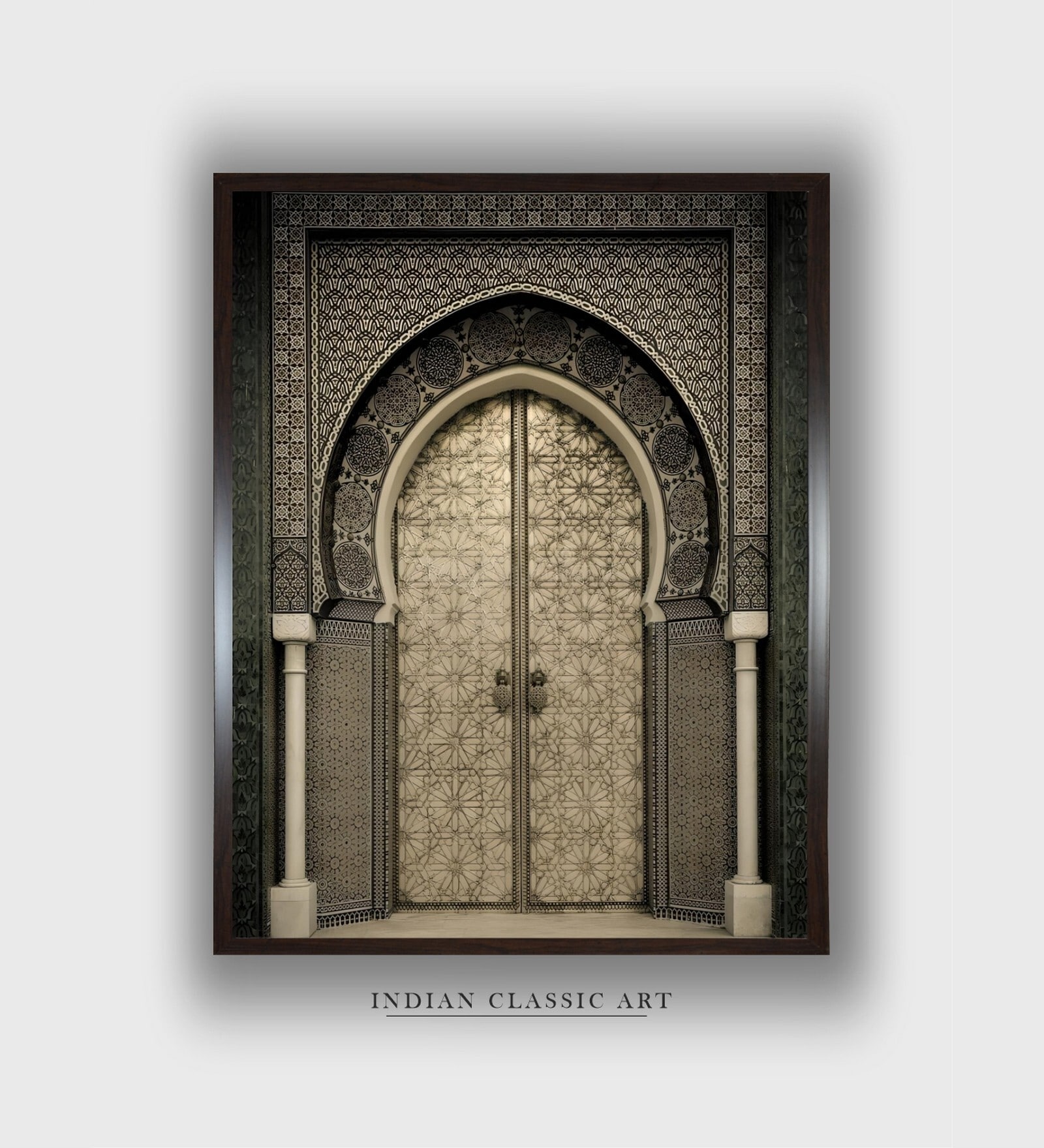 Indian Wood Canvas Framed Wall Painting