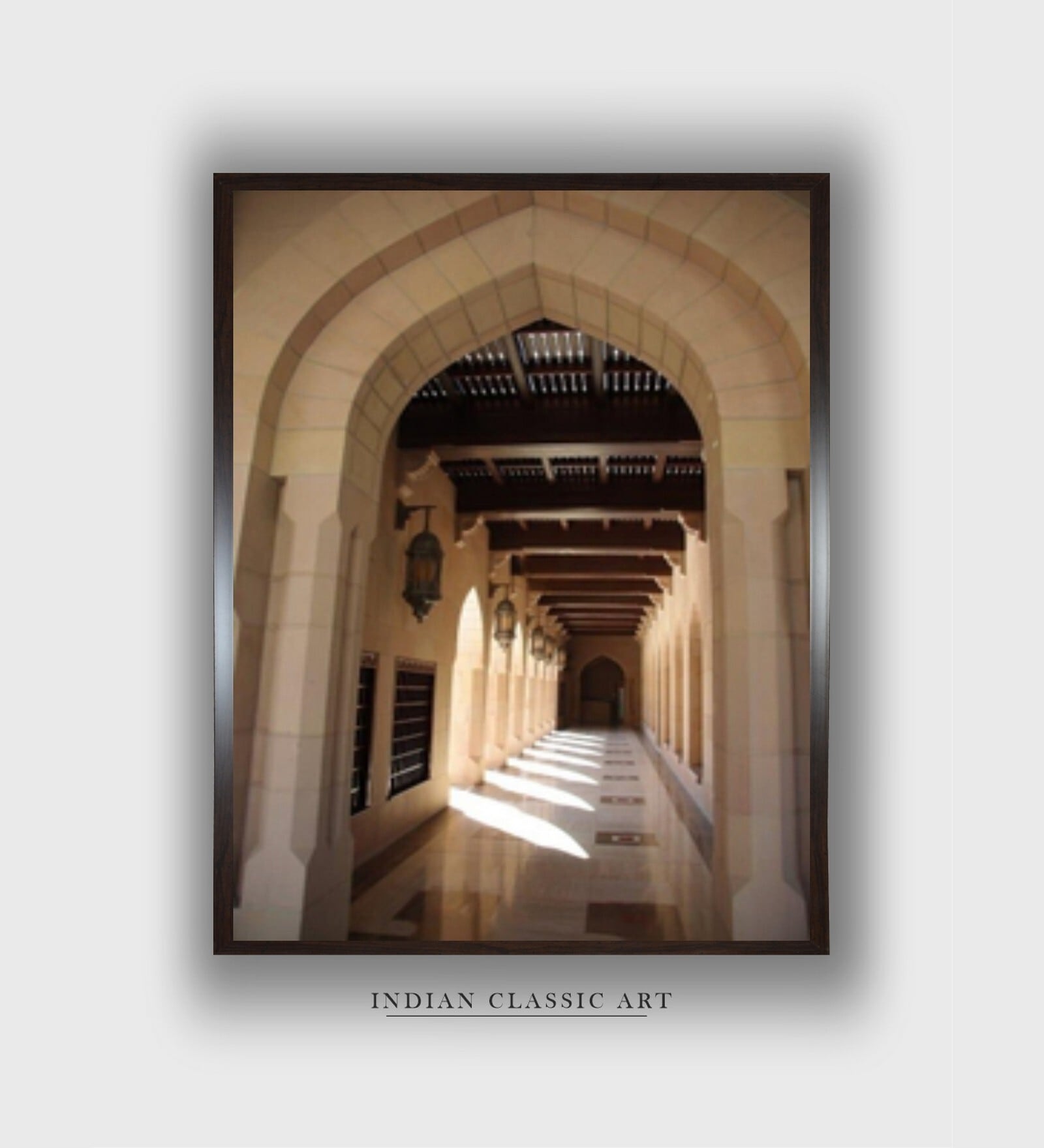 Indian Wood Canvas Framed Wall Painting