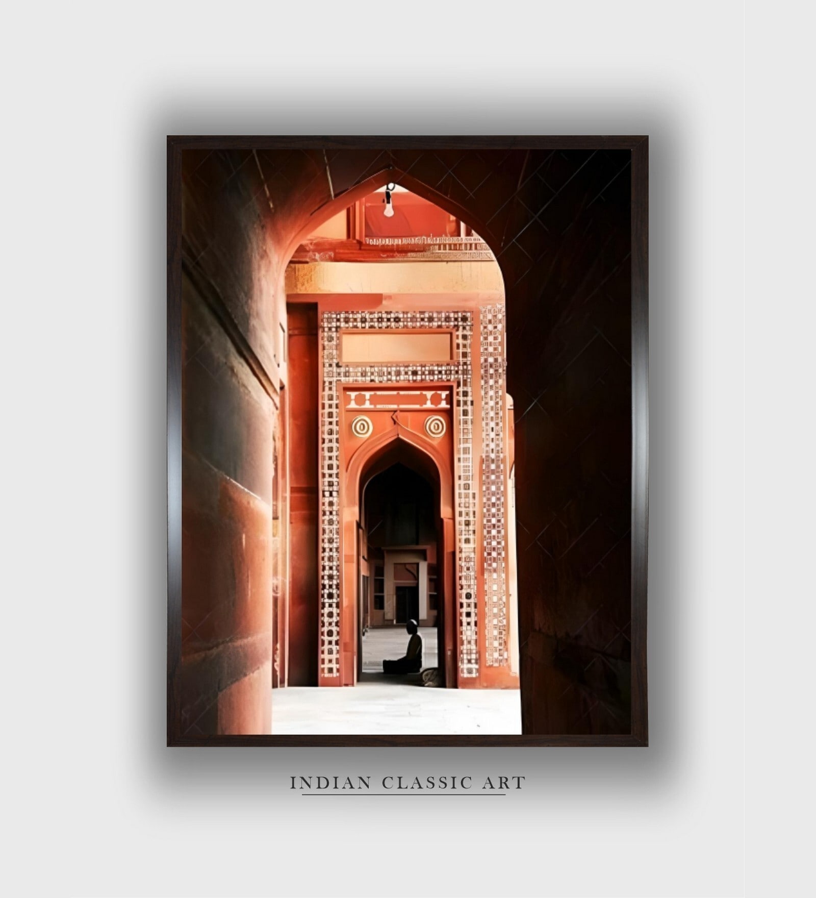 Indian Wood Canvas Framed Wall Painting