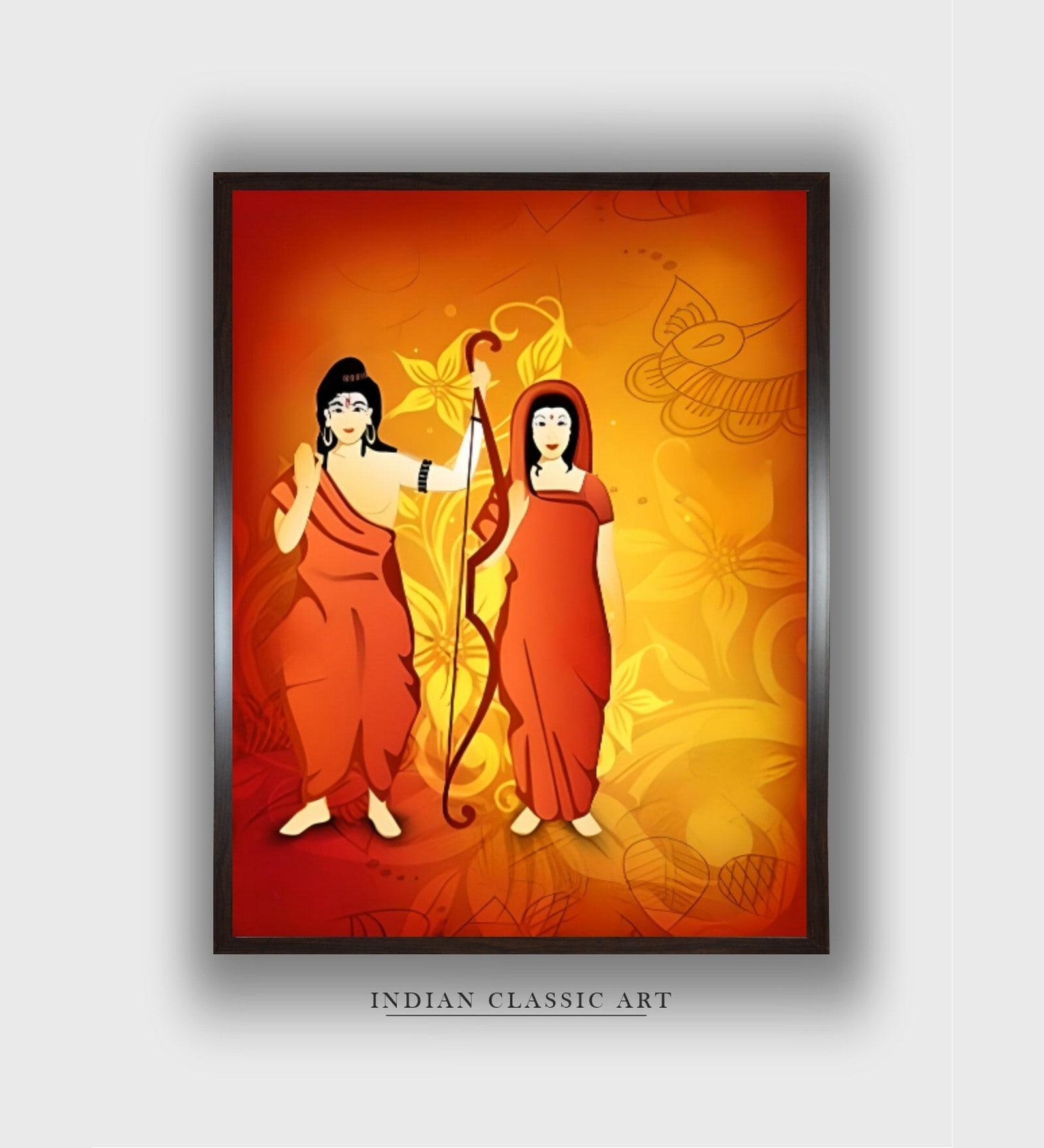 Shri Ramita Printed Canvas Framed Wall Painting
