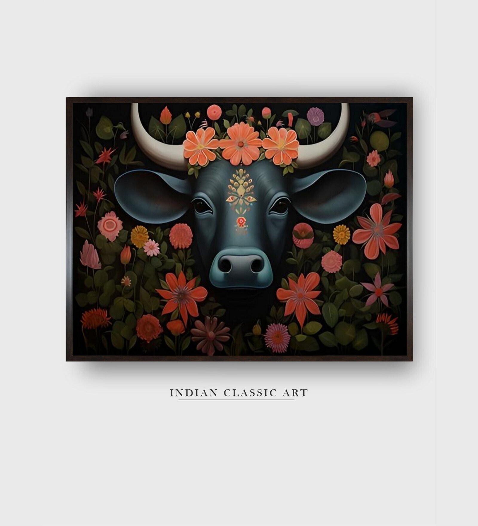 Beige Canvas Framed Wall Painting