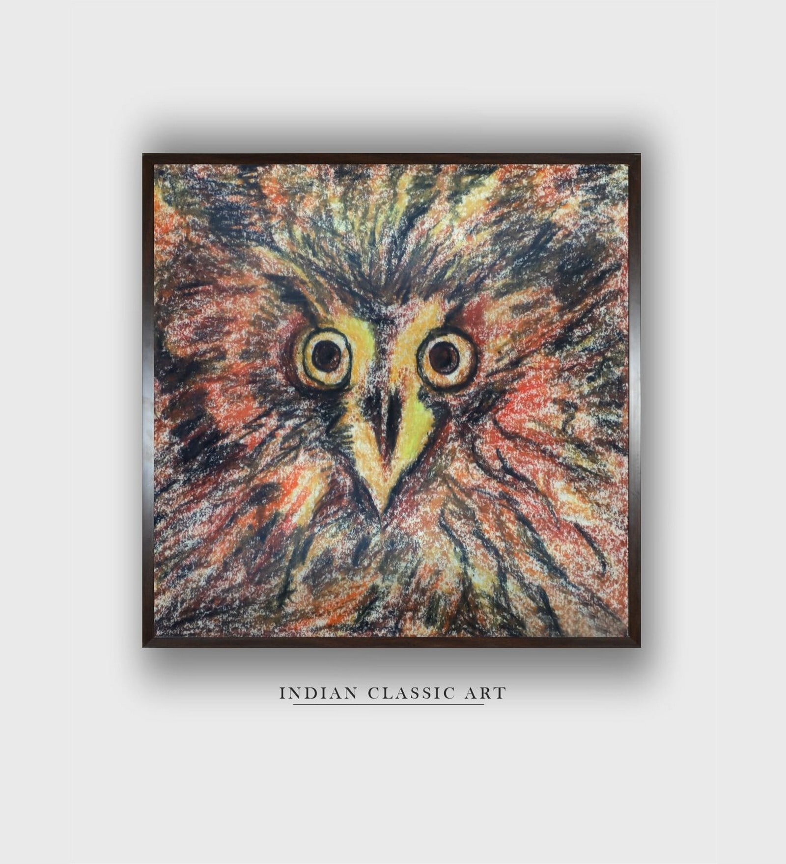 Indian Folk Art Canvas Framed Wall Painting