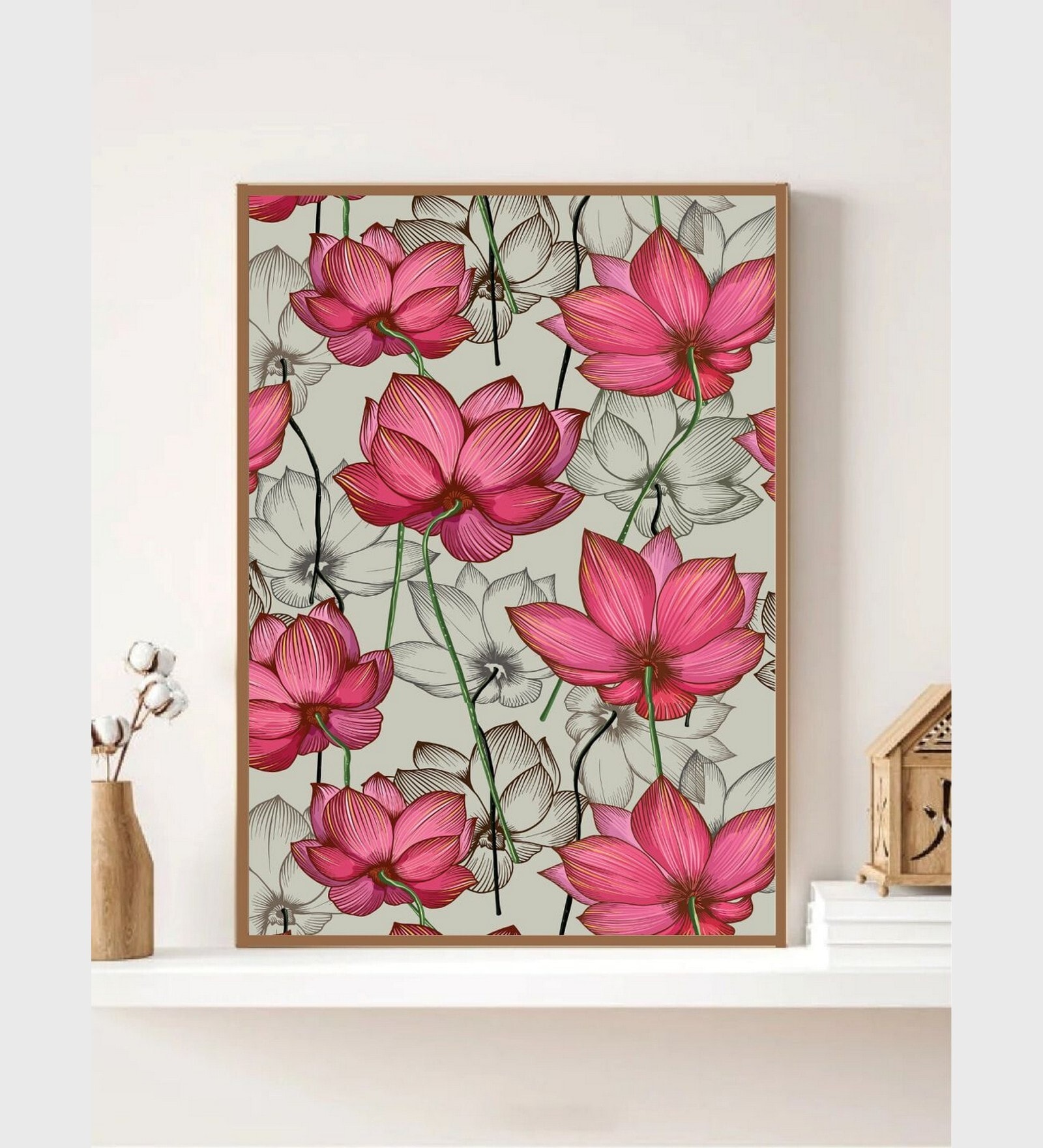 Indian Lotus Painting