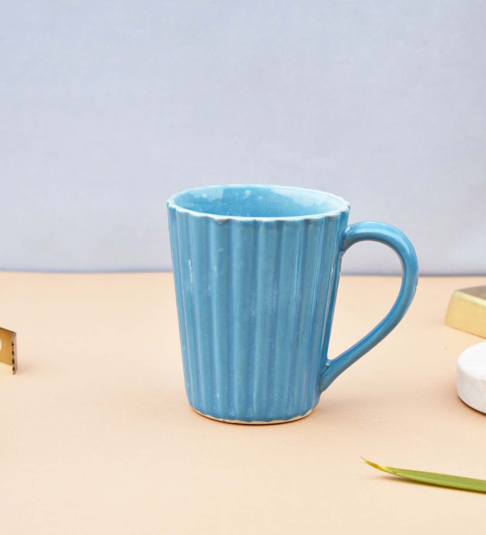 Indigo Impression Blue Ceramic Tea Cups