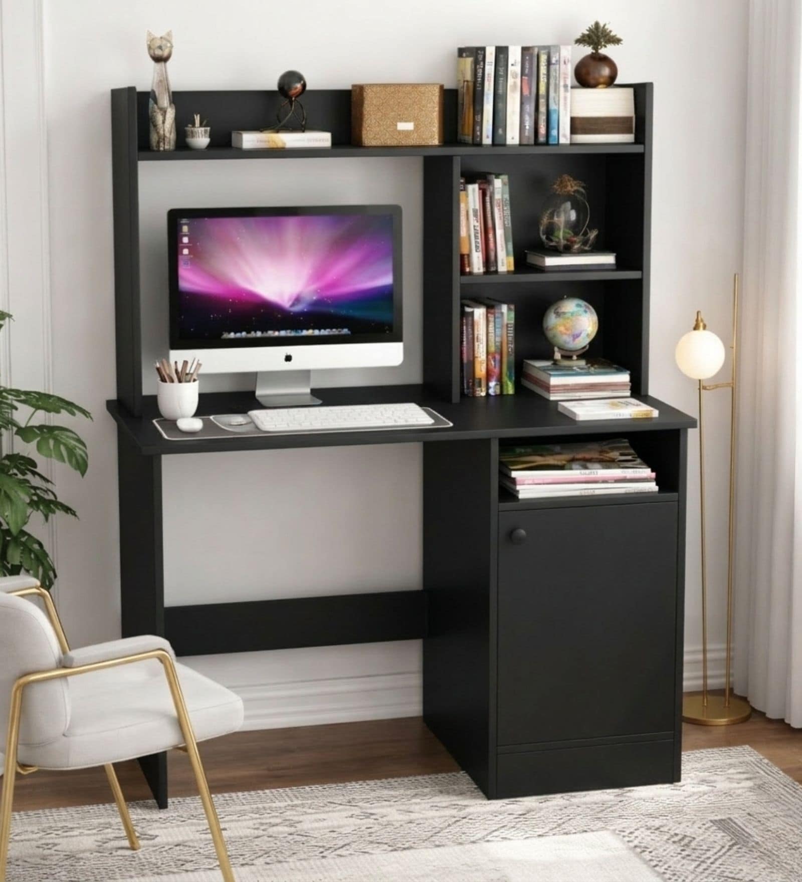 Indus Study Desk In Black Finish