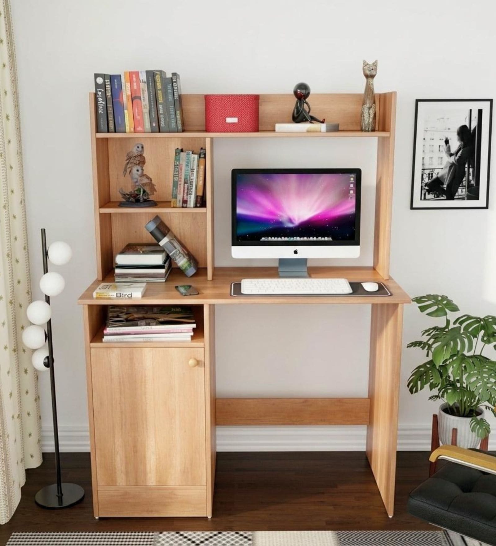 Indus Study Desk In Canyon Oak Finish