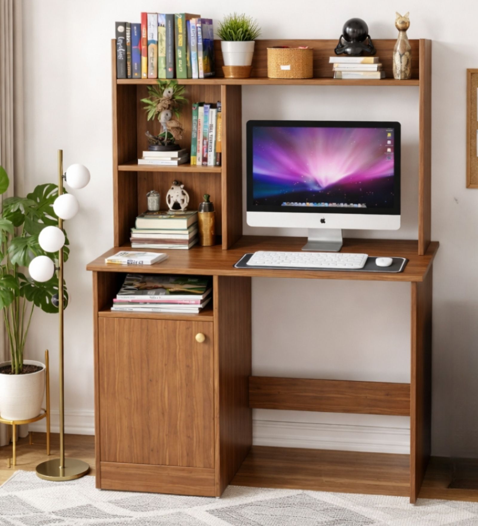 Indus Study Desk In Noce Lyon Finish