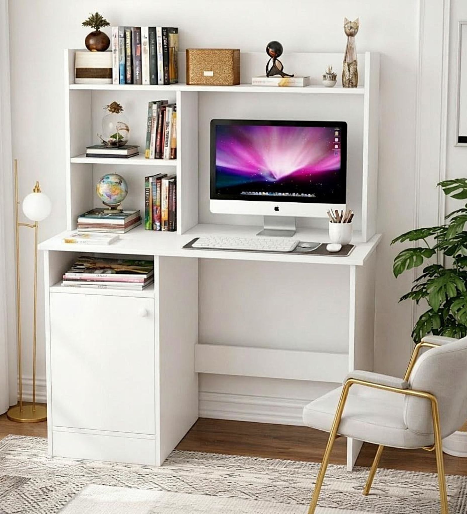 Indus Study Desk In White Finish