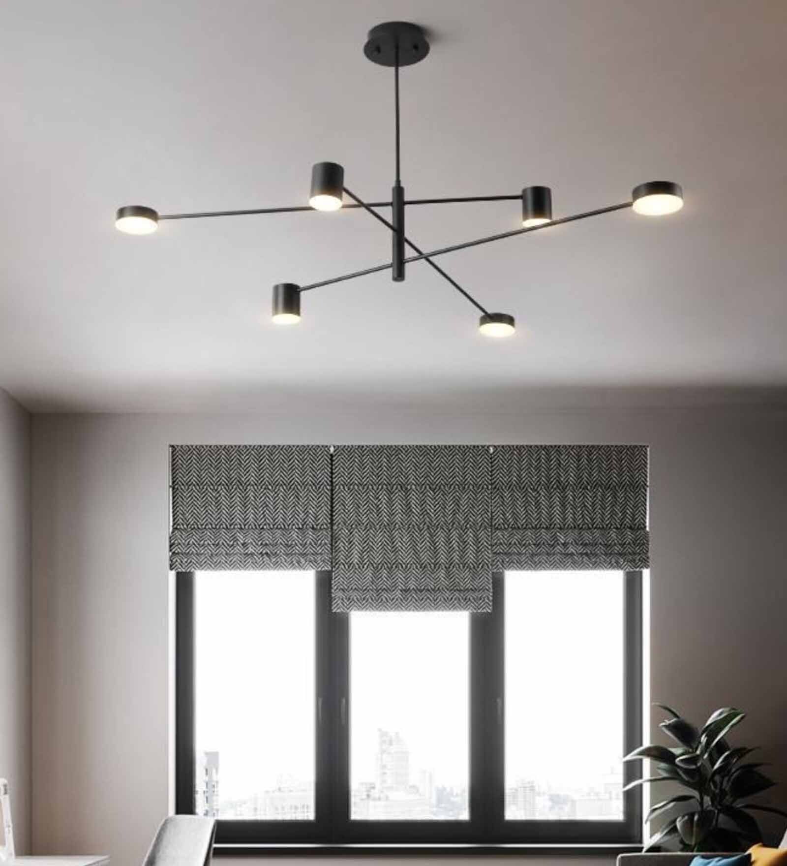 Ingenious Black Metal Led Smart Chandelier