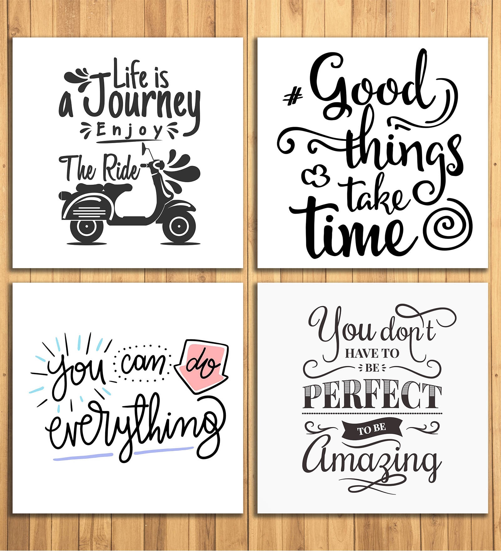 Mdf Miami Inspirational Quotes Wall Panel In Multicolor