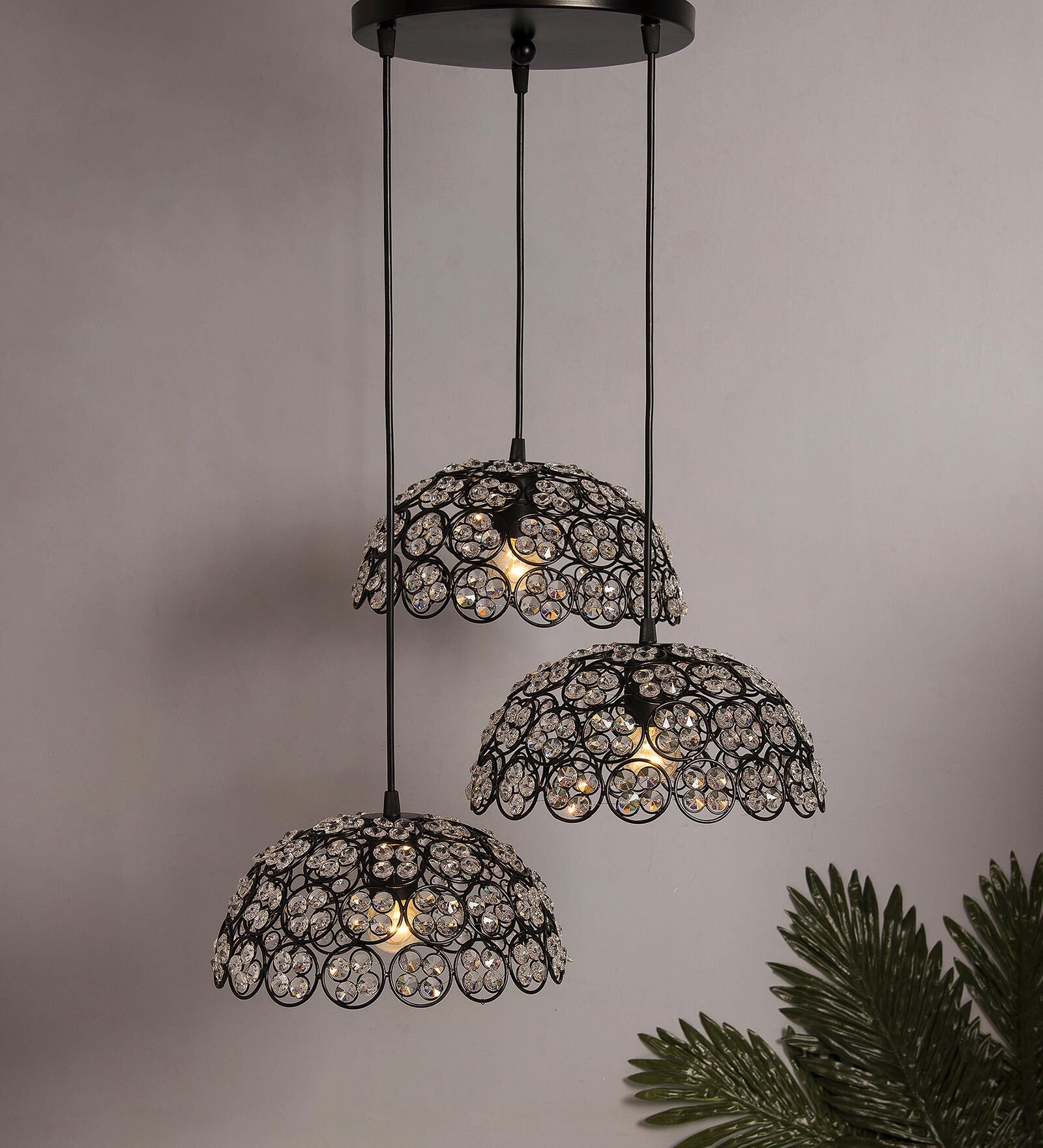 Inspire Black Metal Cluster Hanging Light