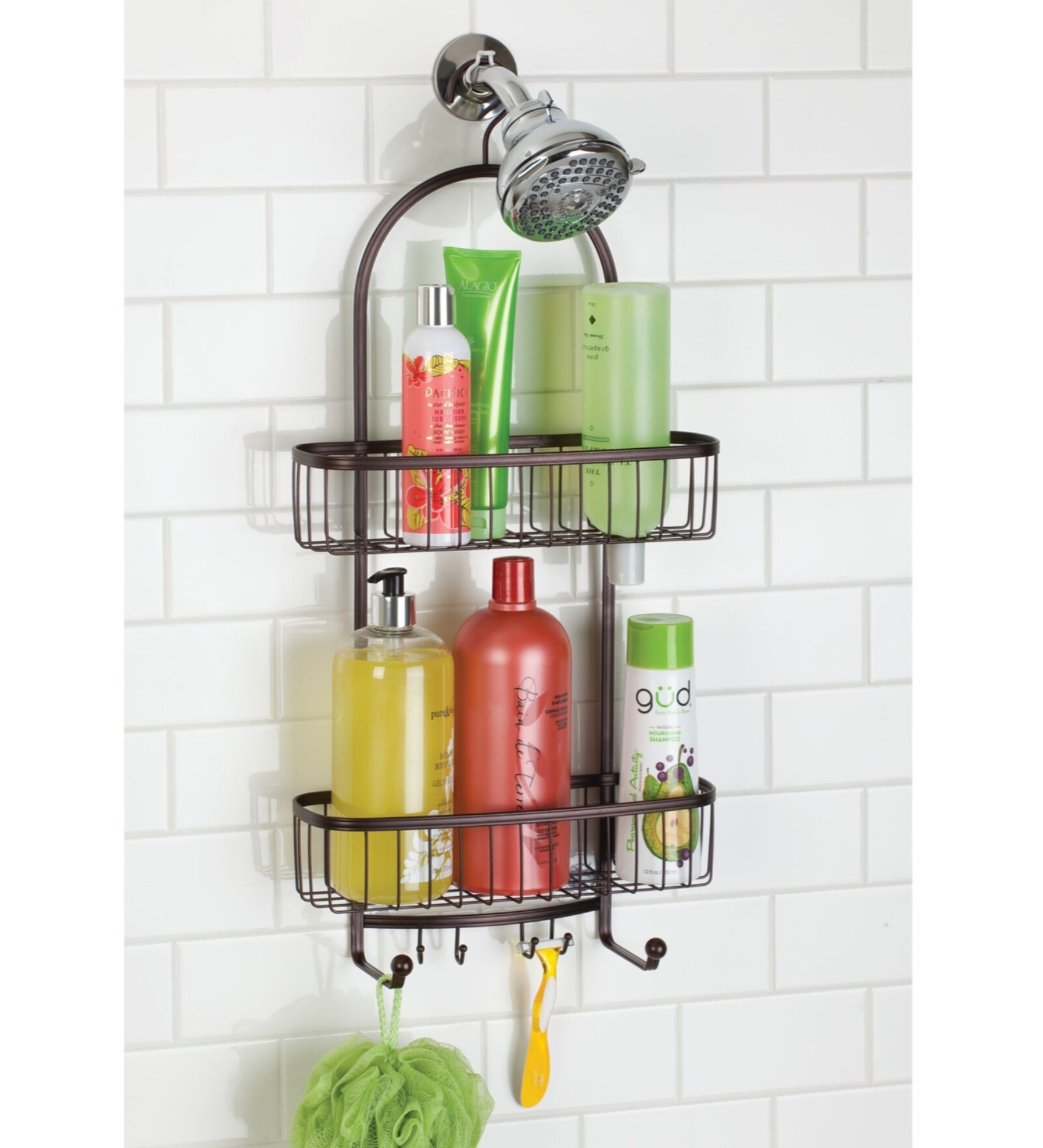 Stainless Steel Over The Shower Bathroom Caddy
