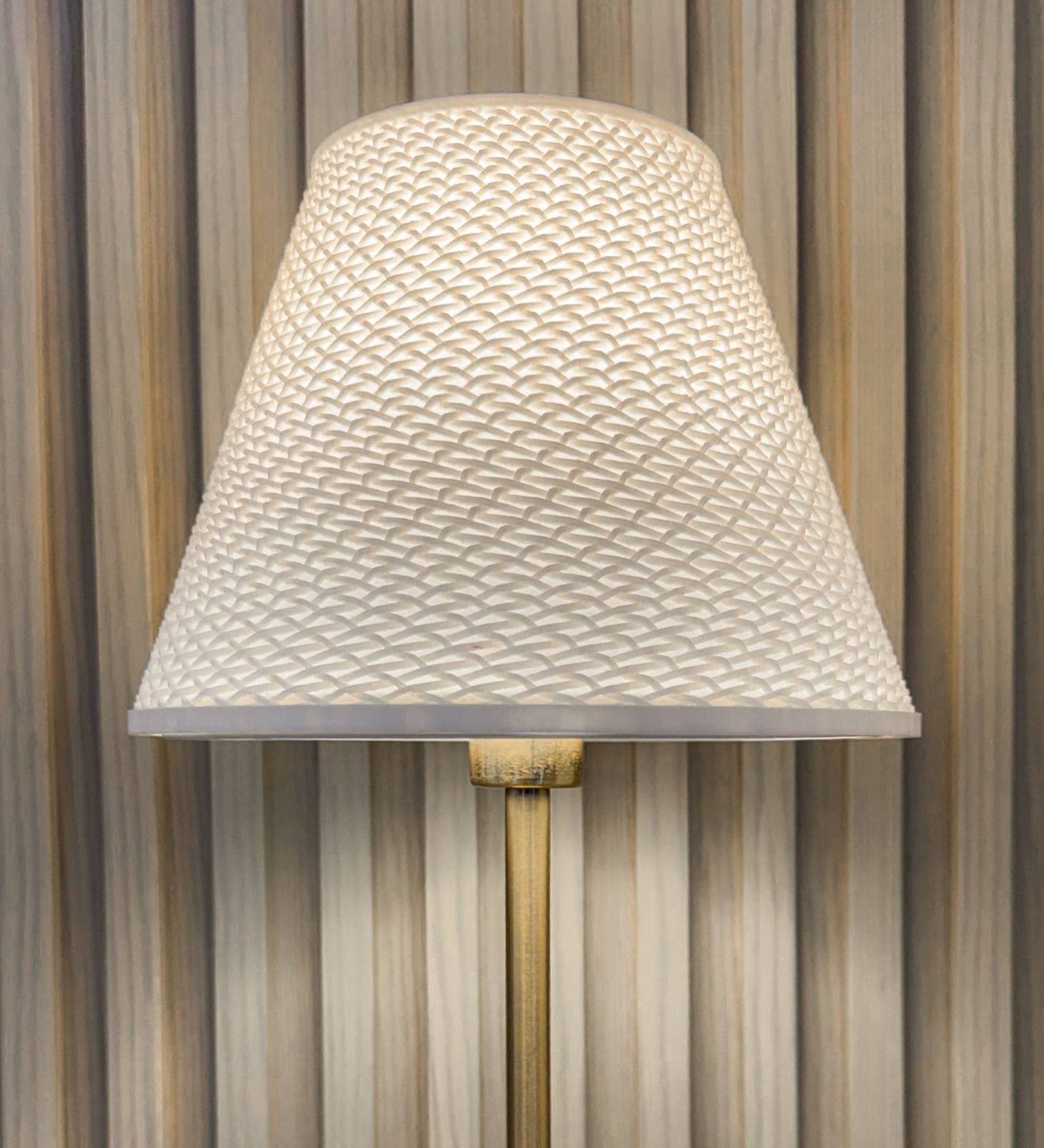 Grey Interlace Polymer Lamp Shade
