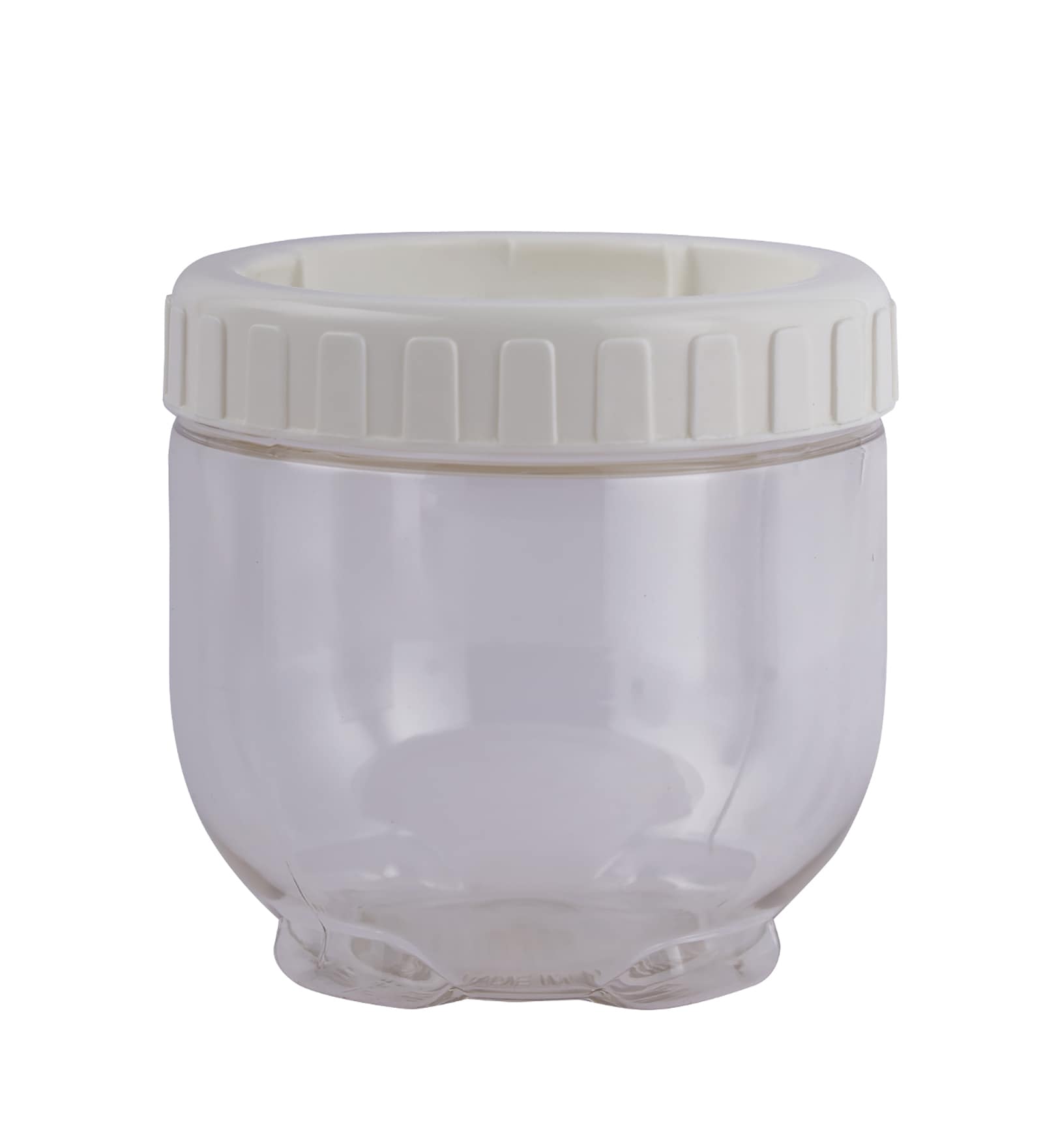 Interlock 500 Ml Transparent Plastic Food Storage Container With White Lid