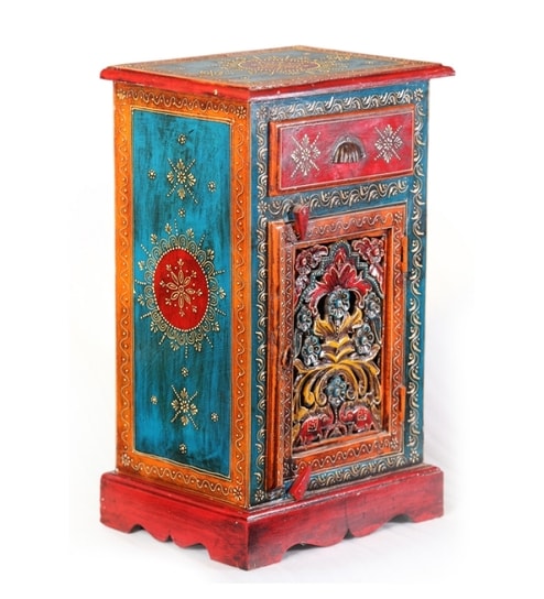 Rangilo Rajasthan Beautifully Carved End Table by Mudramark Online ...