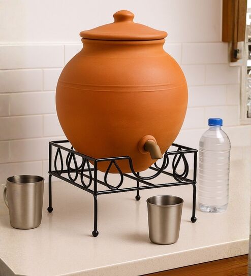 Black Square Metal Pot Stand