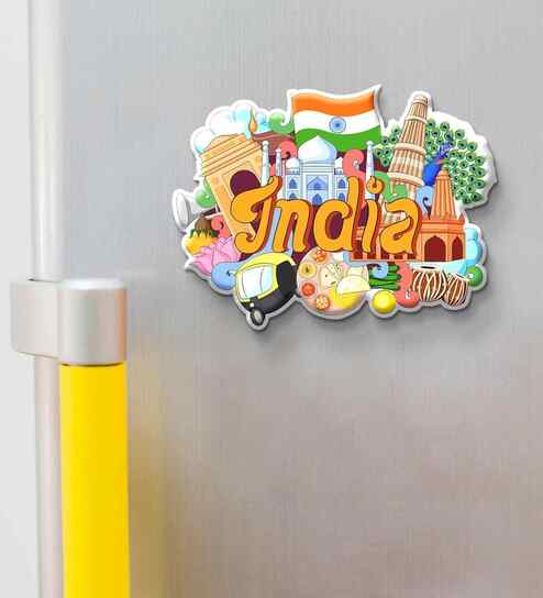 India Theme MDF Wooden Fridge Magnet