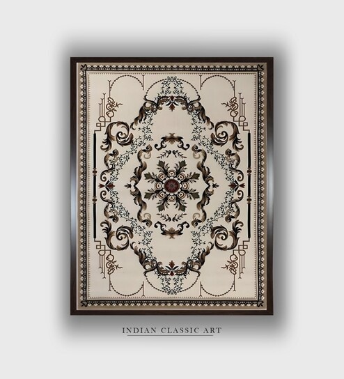 Red Indian Folk Canvas Framed Wall Painting