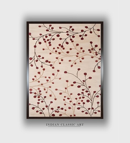 Floral Wooden Canvas Framed Wall Painting