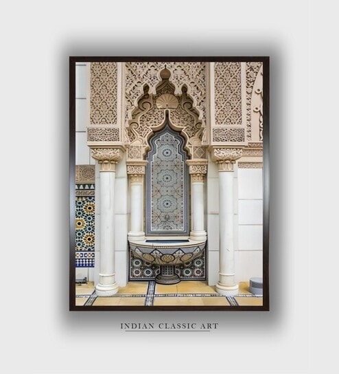 White Folk Canvas Framed Wall Painting