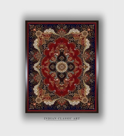 Indian Folk Canvas Framed Wall Painting