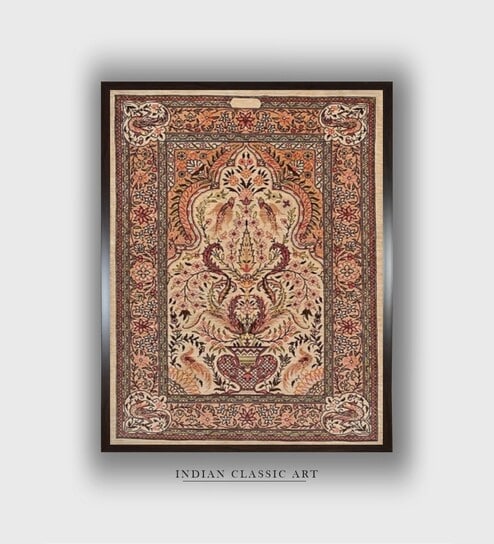 Floral Painted Canvas Framed Wall Painting