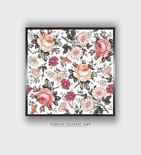 Brown Indian Canvas Framed Wall Painting