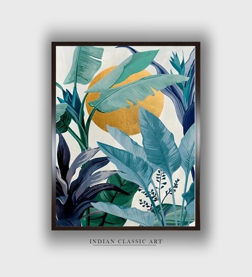 Tropical Forest Jungle Canvas Framed Wall Painting