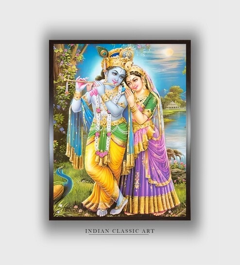 Ram Darbar Printed Canvas Framed Wall Painting