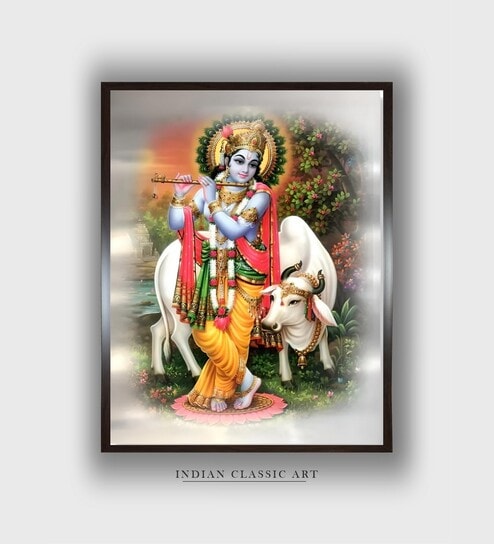 Ram Darbar Printed Canvas Framed Wall Painting