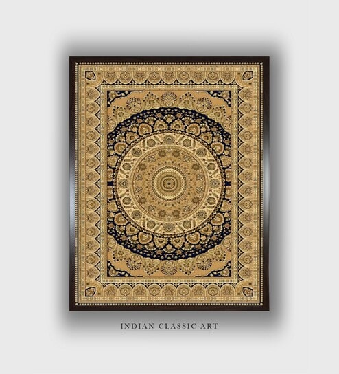 Red Indian Folk Art Canvas Framed Wall Painting