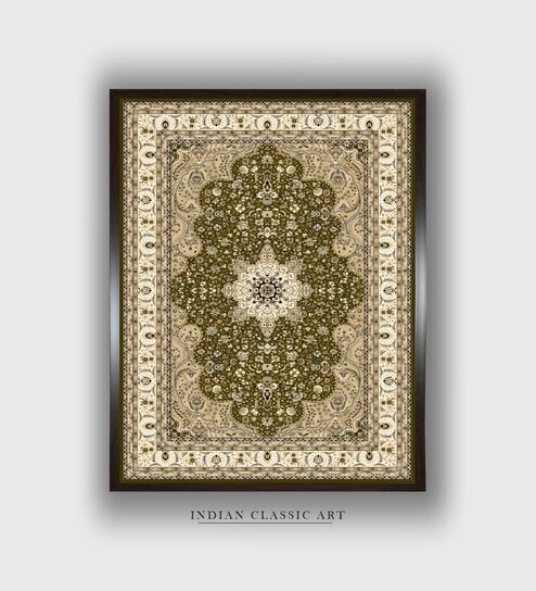 Red Indian Folk Art Canvas Framed Wall Painting