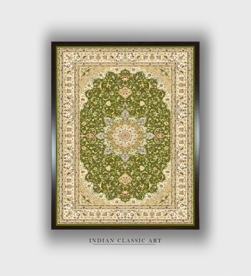 Red Indian Folk Art Canvas Framed Wall Painting