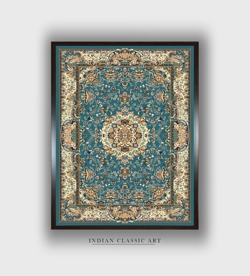 Red Indian Folk Art Canvas Framed Wall Painting