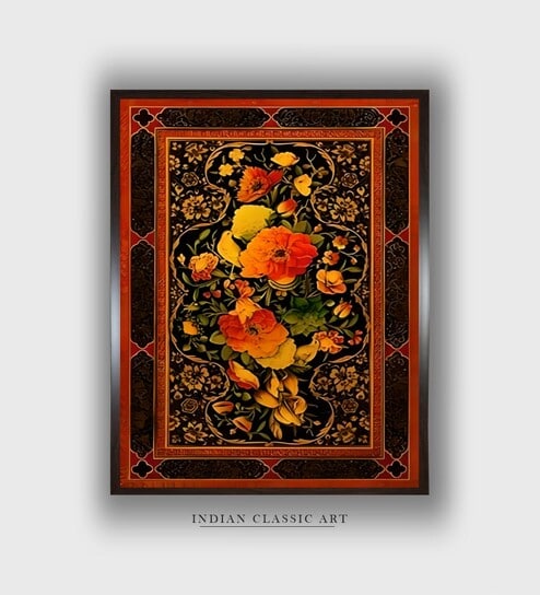 Floral Canvas Framed Wall Painting
