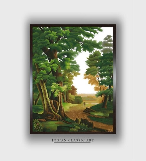 King Queen Canvas Framed Wall Painting