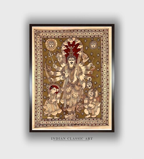 Madhubani Canvas Framed Wall Painting