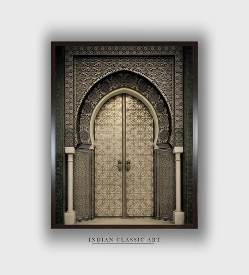Indian Wood Canvas Framed Wall Painting