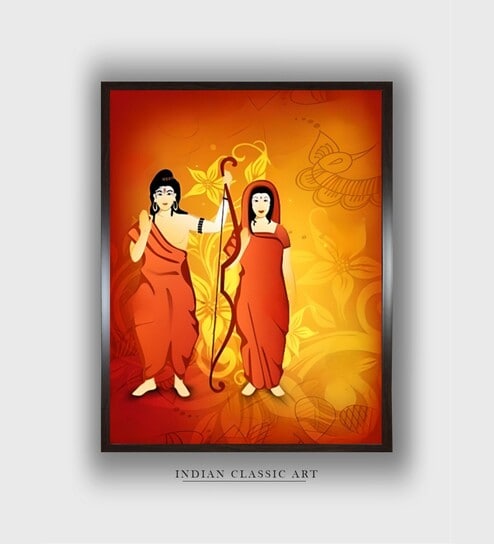 Shri Ramita Printed Canvas Framed Wall Painting